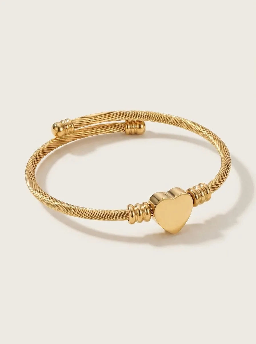 Torsade Coeur 18ct Gold Plated Cuff