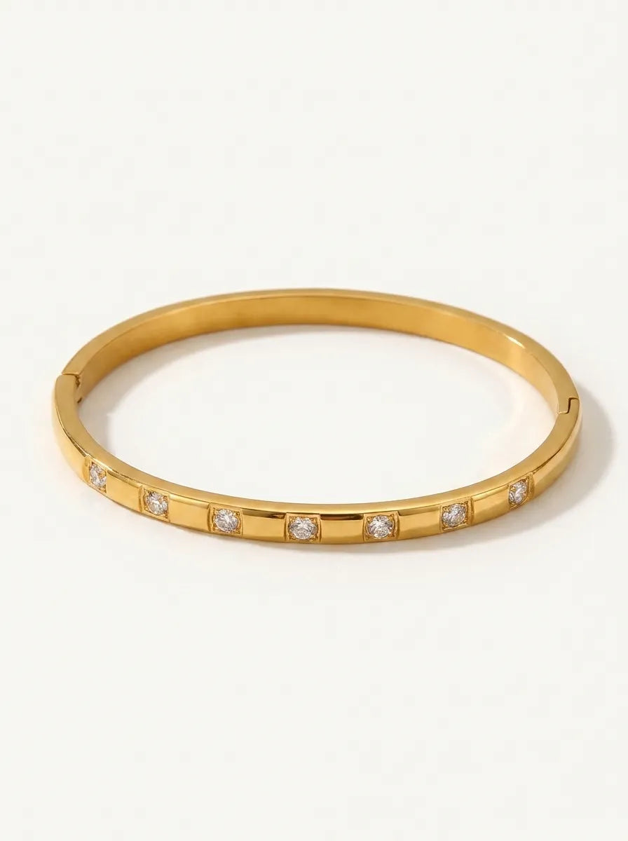 Lumière Station 18ct Gold Plated Bangle