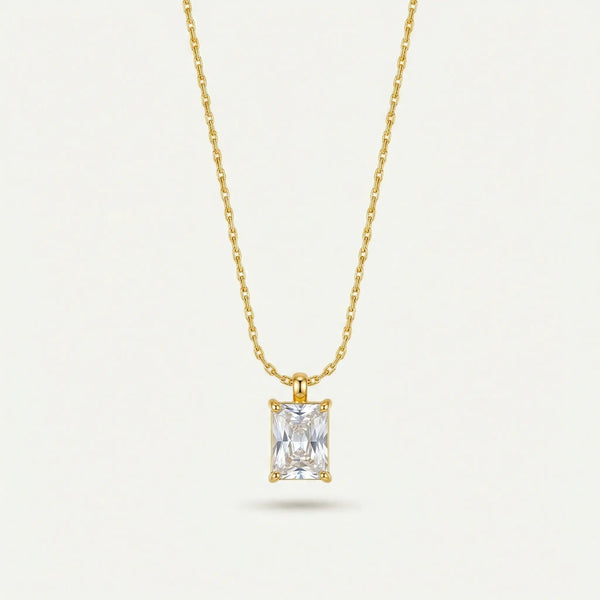 Blanche Diamant Pendant Necklace - 18K Gold Plated