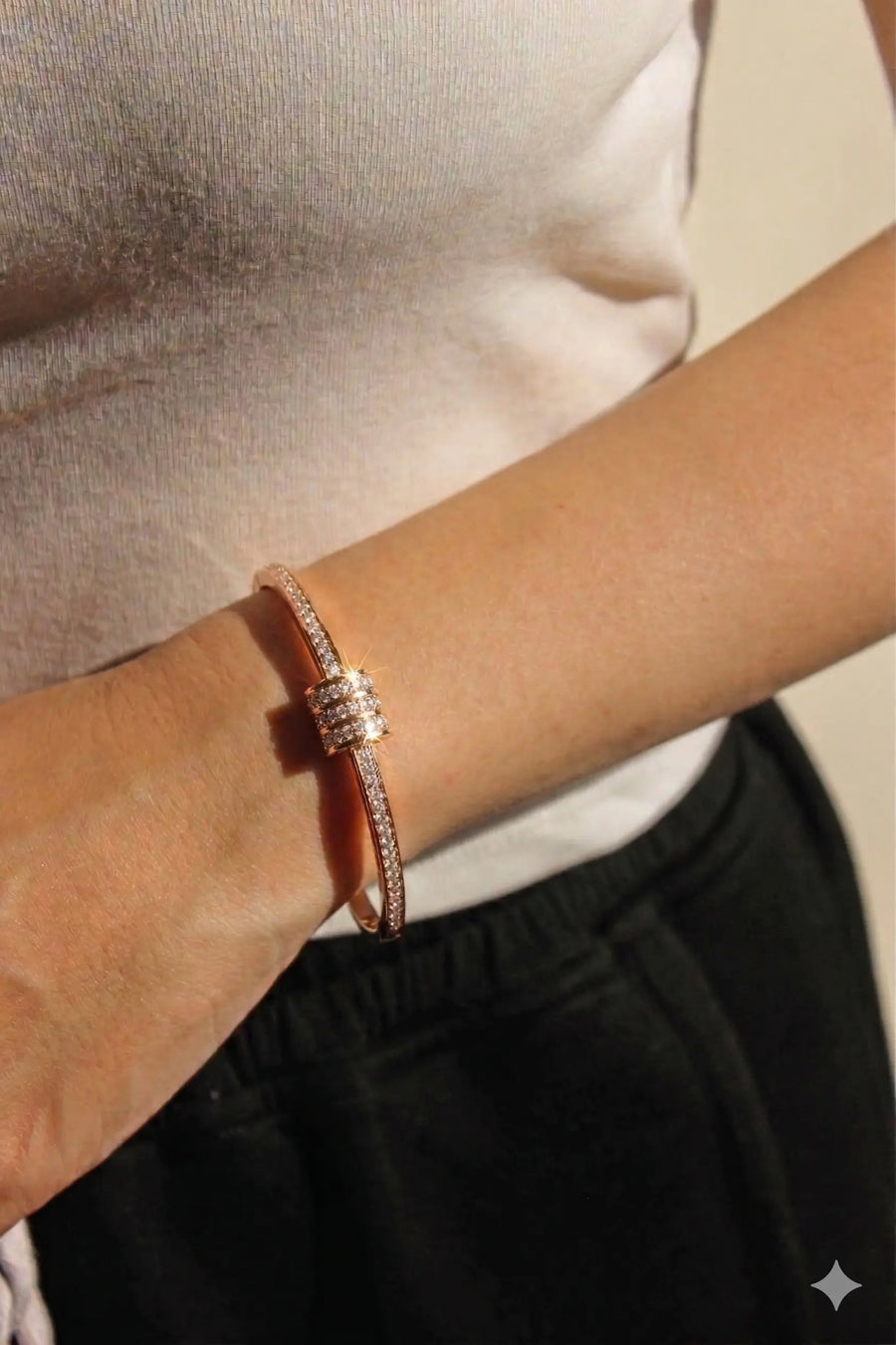 Aurore Twisted 18ct Gold Plated Bangle