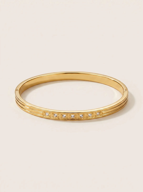 Sénat Crystal 18ct Gold Plated Bangle