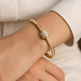 Aurore Twisted  18ct Gold Plated Bangle