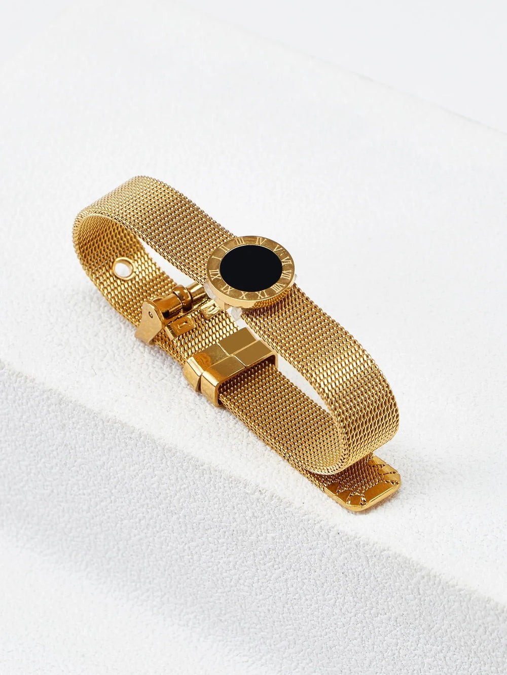 Imperio Noir Mesh Bracelet - 18ct Gold Plated