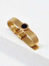 Imperio Noir Mesh Bracelet - 18ct Gold Plated