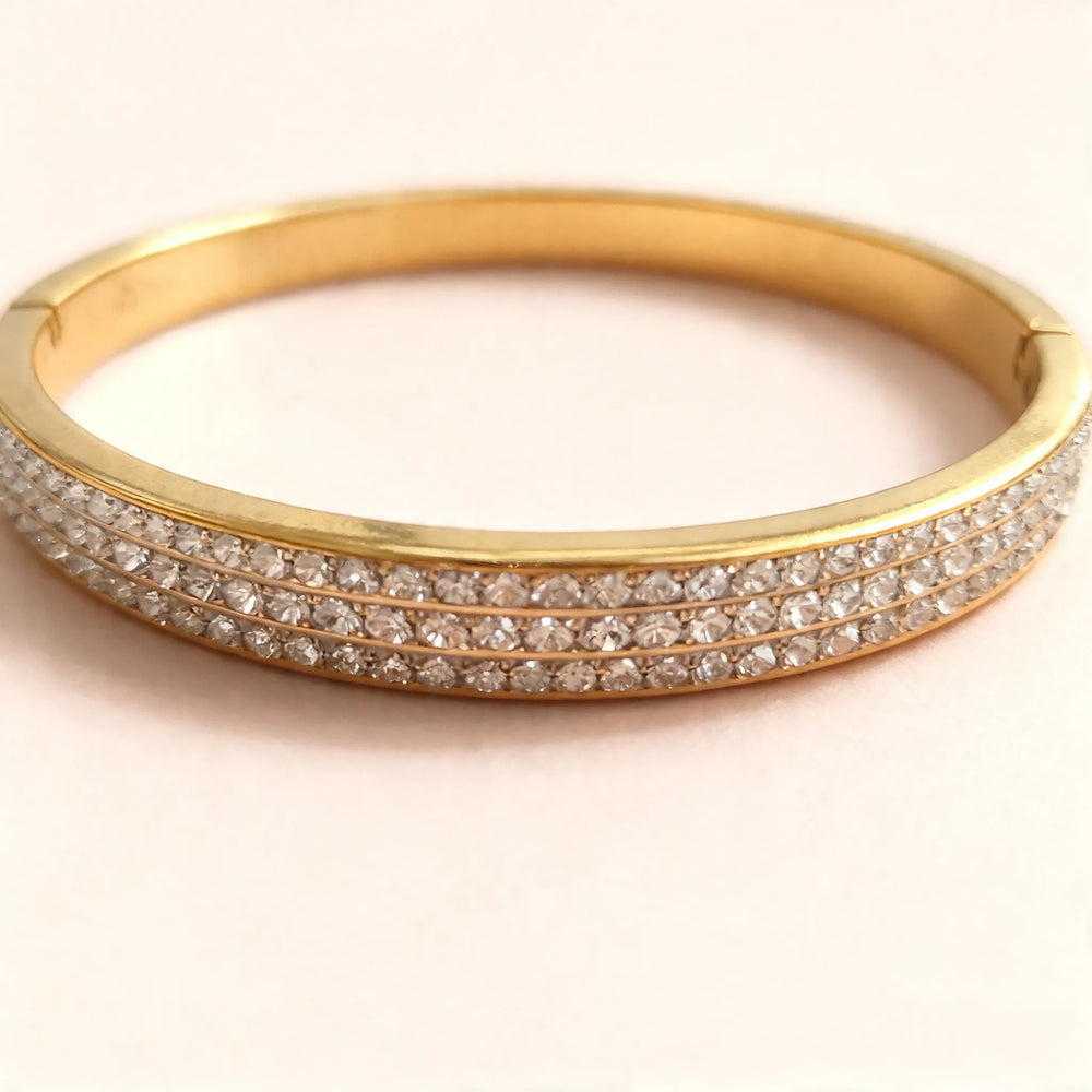 Céleste Diamond Link 18ct Gold Plated Bangle
