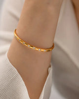 Éclipse Crystal Station 18ct Gold Plated Bangle