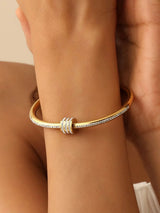 Aurore Twisted  18ct Gold Plated Bangle