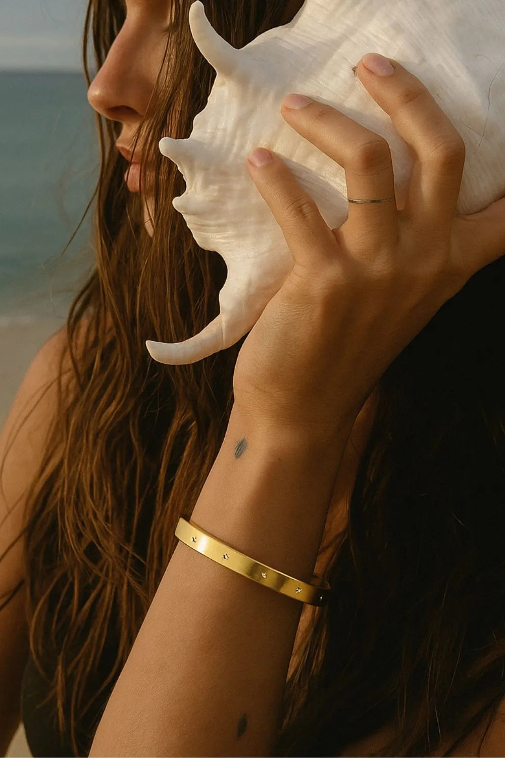 Étoile Polaire 18ct Gold Plated Cuff