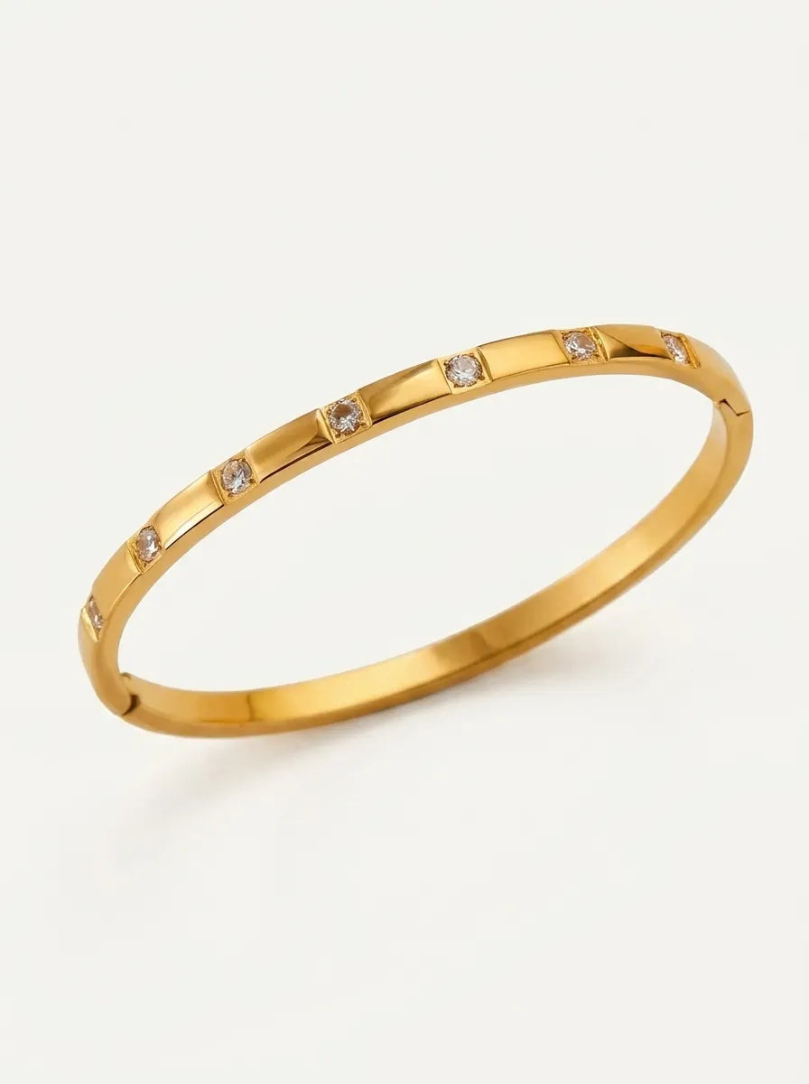 Éclipse Crystal Station 18ct Gold Plated Bangle