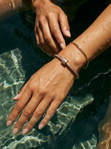 Rosée Pavé Barrel Bangle