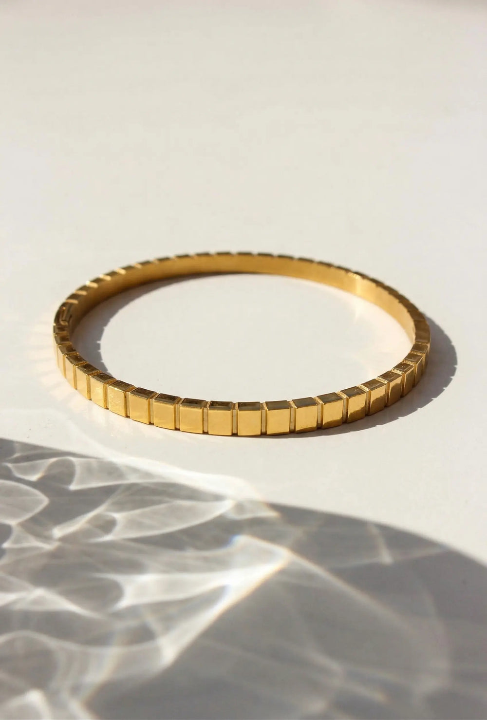 Carreau Tile 18ct Gold Plated Bangle