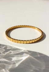 Carreau Tile 18ct Gold Plated Bangle