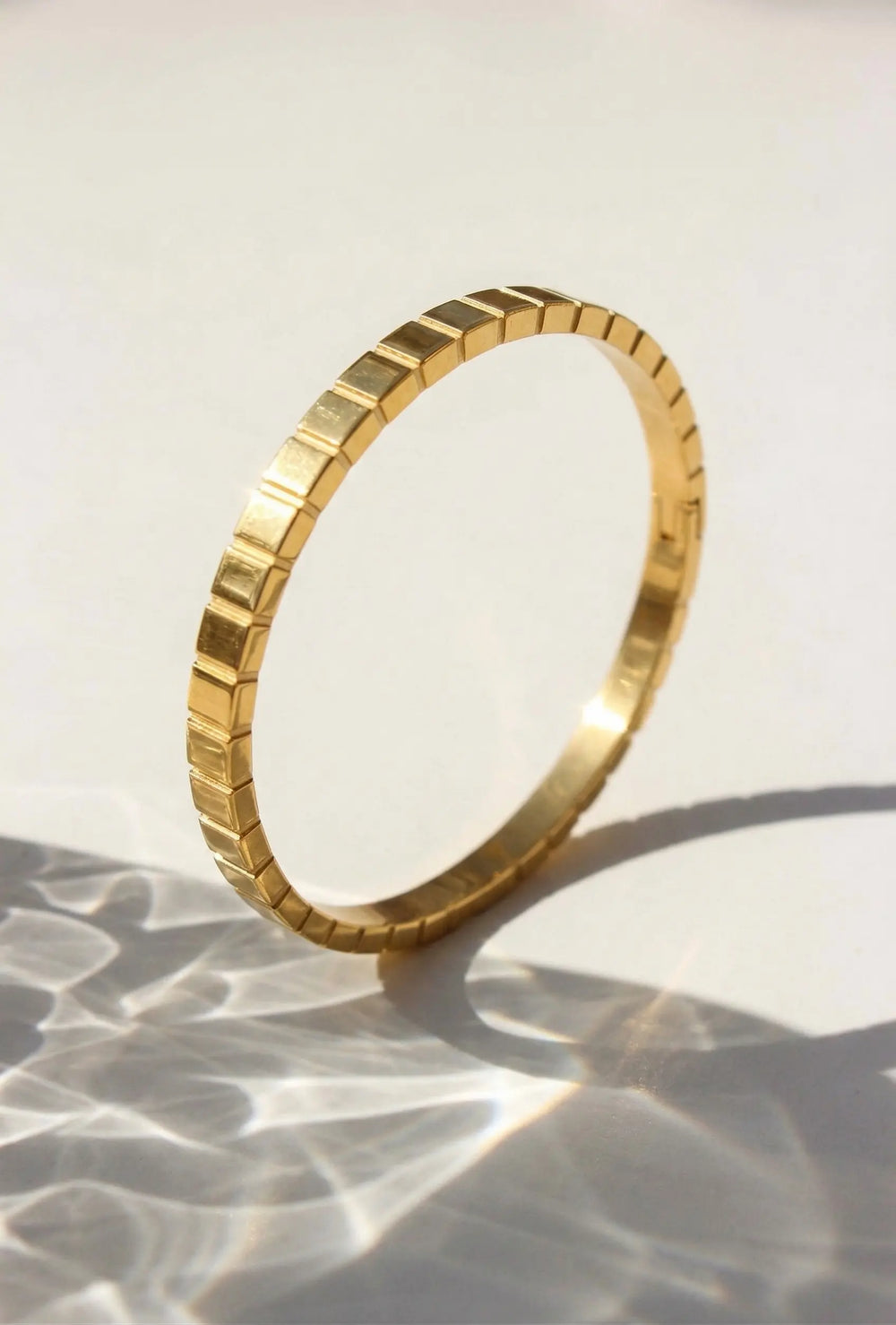 Carreau Tile 18ct Gold Plated Bangle