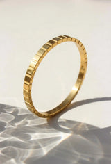 Carreau Tile 18ct Gold Plated Bangle