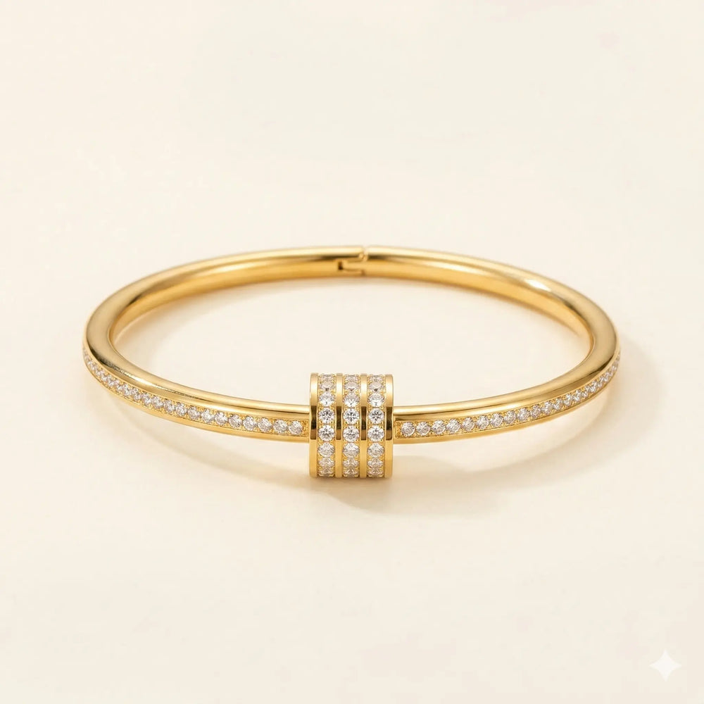 Aurore Twisted  18ct Gold Plated Bangle