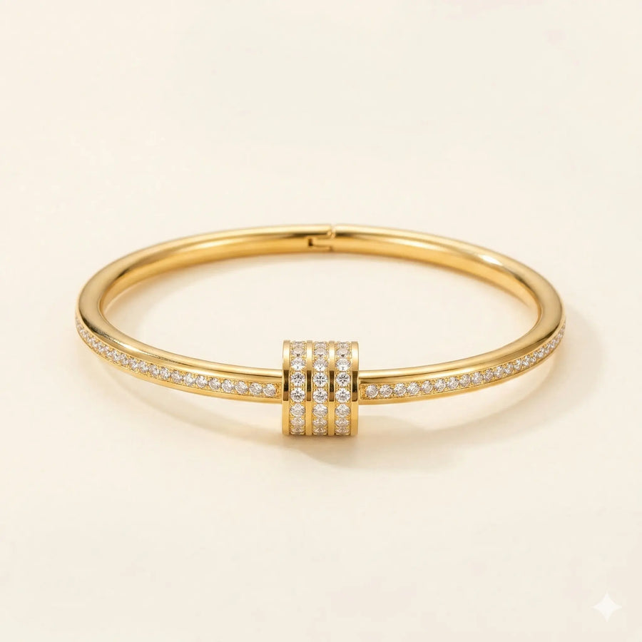 Aurore Twisted  18ct Gold Plated Bangle