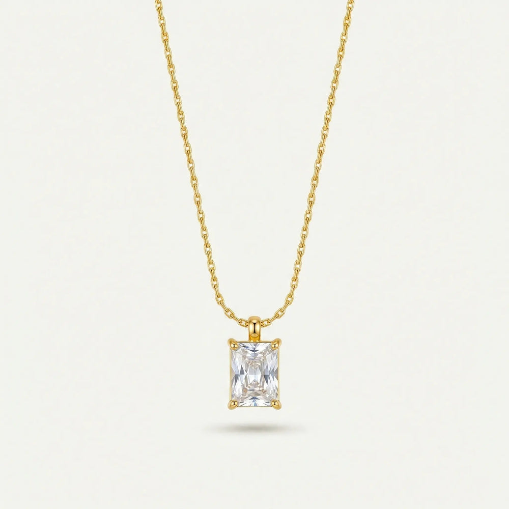 Blanche Diamant Pendant Necklace - 18ct Gold Plated