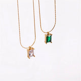 Blanche Diamant Pendant Necklace - 18ct Gold Plated