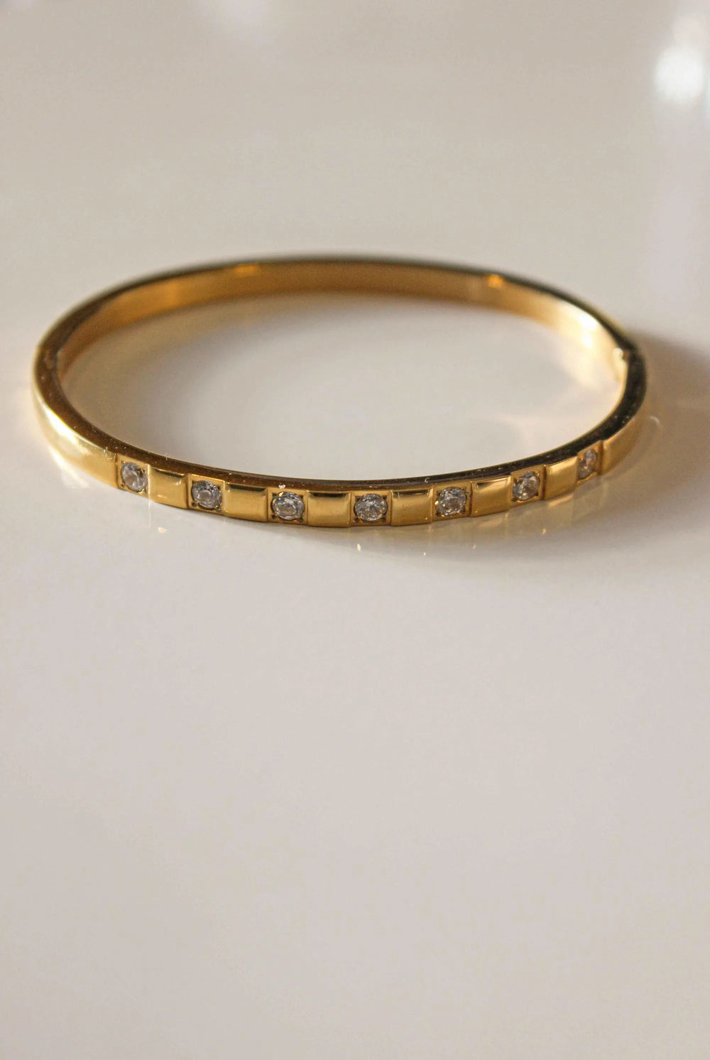Lumière Station 18ct Gold Plated Bangle