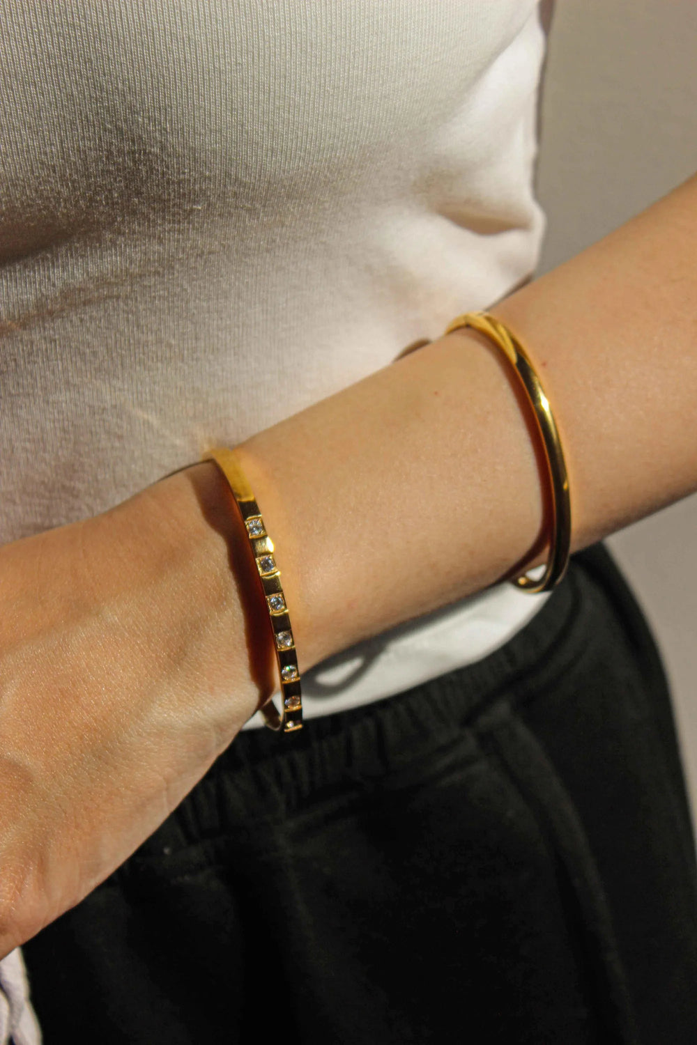 Lumière Station 18ct Gold Plated Bangle