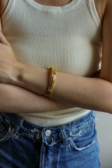 Sillon Crystal 18ct Gold Plated Bangle