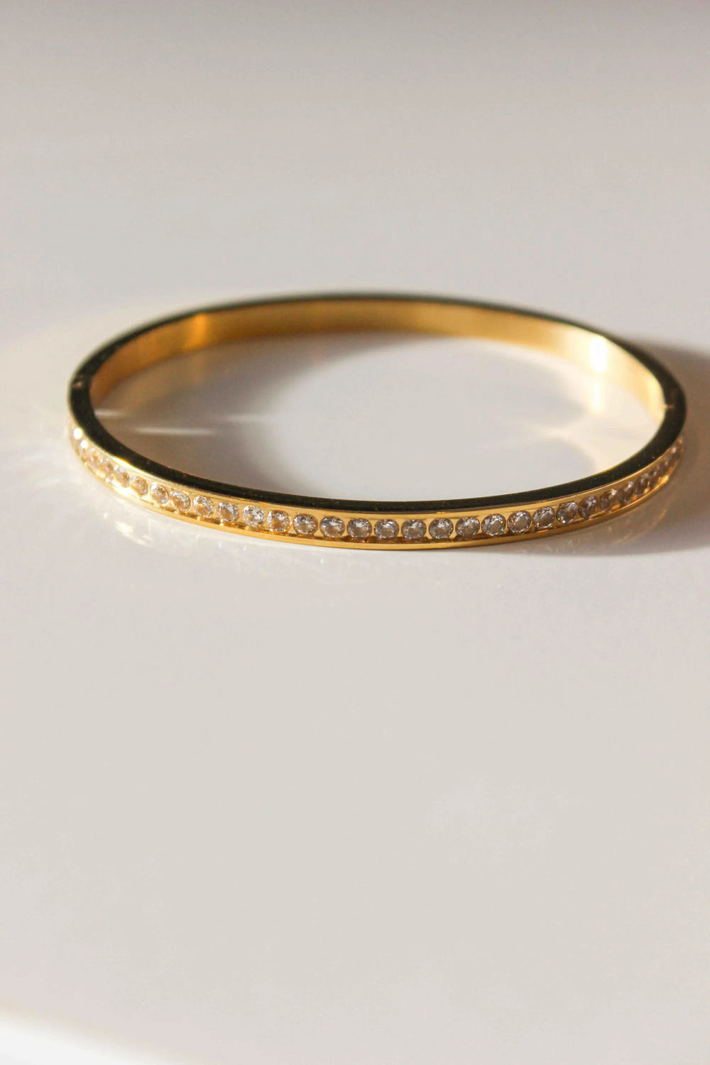 Rivière Full Pavé 18ct Gold Plated Bangle