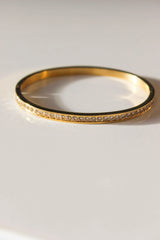 Rivière Full Pavé 18ct Gold Plated Bangle