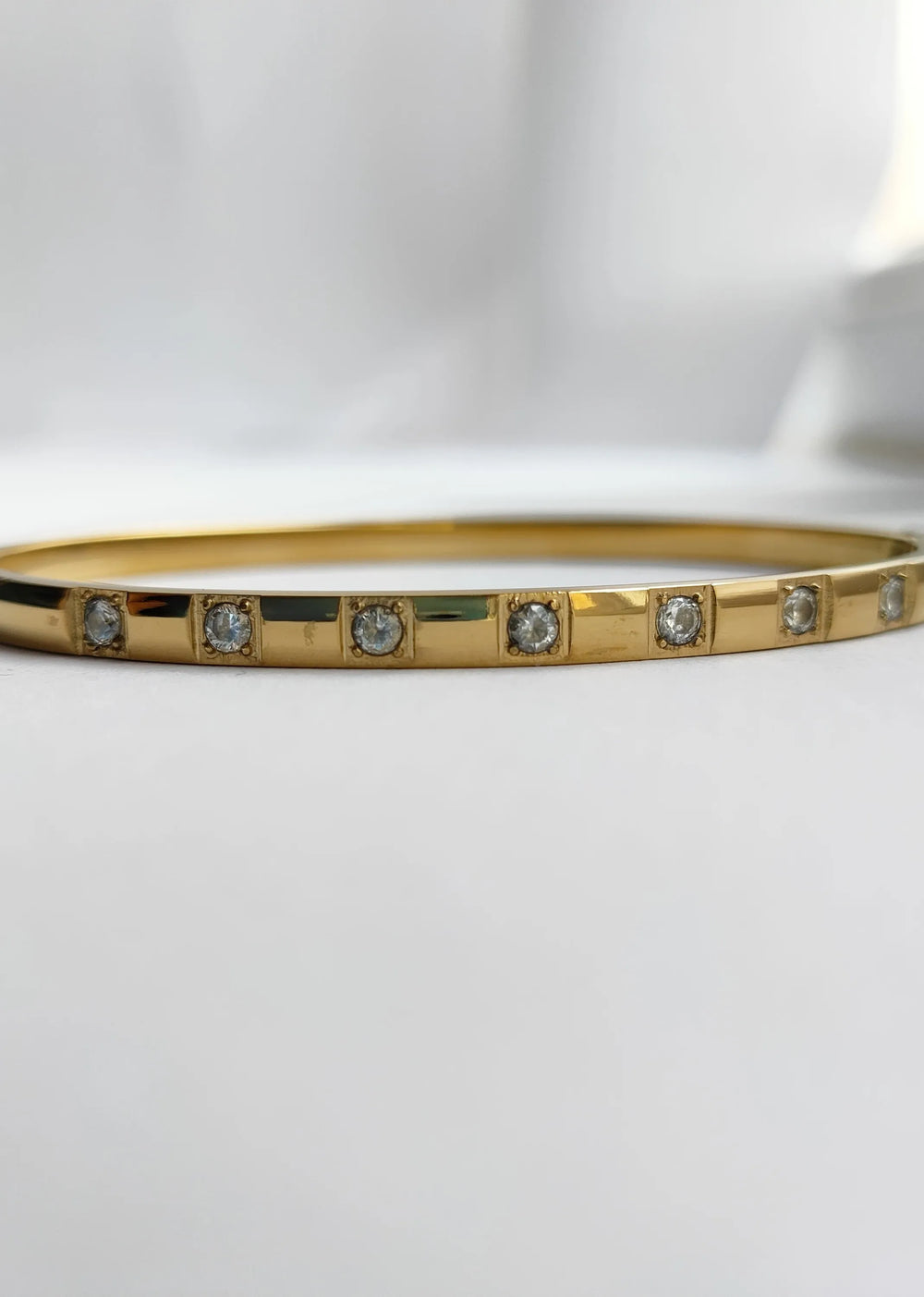 Lumière Station 18ct Gold Plated Bangle
