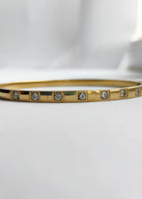 Lumière Station 18ct Gold Plated Bangle