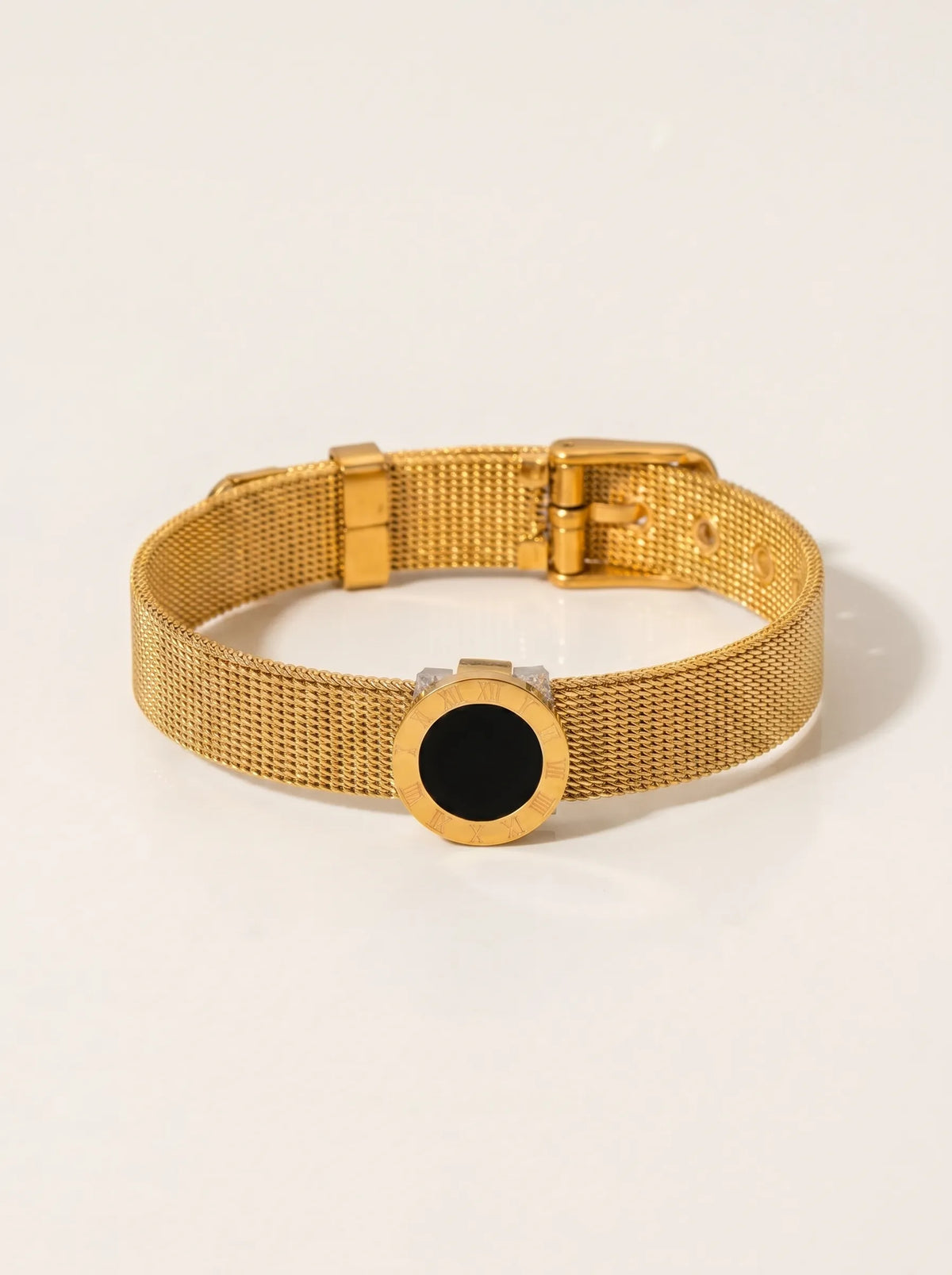 Imperio Noir Mesh Bracelet - 18ct Gold Plated