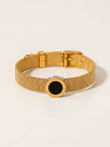 Imperio Noir Mesh Bracelet - 18ct Gold Plated