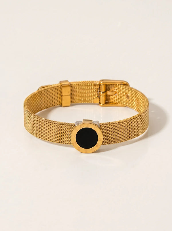 Imperio Noir Mesh Bracelet - 18ct Gold Plated