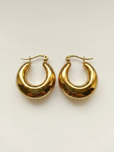 Boule Chunky Gold Hoop Earrings - 18ct Gold Plated