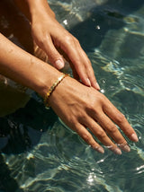 Alvéole Honeycomb 18ct Gold Plated Bangle