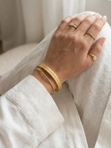 Sablé Textured 18ct Gold Plated Bangle
