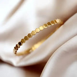 Alvéole Honeycomb 18ct Gold Plated Bangle