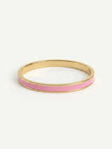 Pétale Rose Enamel 18ct Gold Plated Bangle