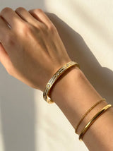 Constellation Solitaire 18ct Gold Plated Bangle