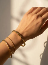 Éclipse Crystal Station 18ct Gold Plated Bangle