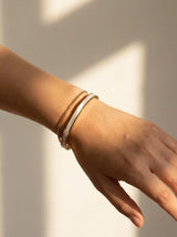 Blanc Enamel 18ct Gold Plated Bangle