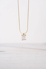 Blanche Diamant Pendant Necklace - 18ct Gold Plated