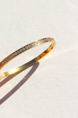 Rivière Full Pavé 18ct Gold Plated Bangle