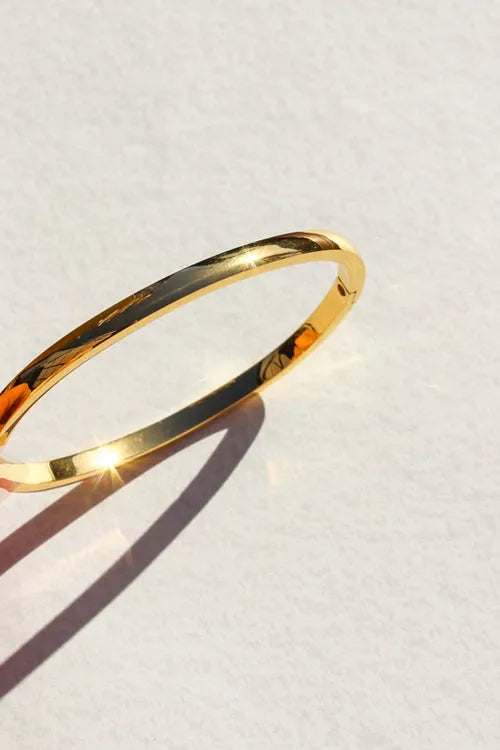 Ondine Twist 18ct Gold Plated Bangle