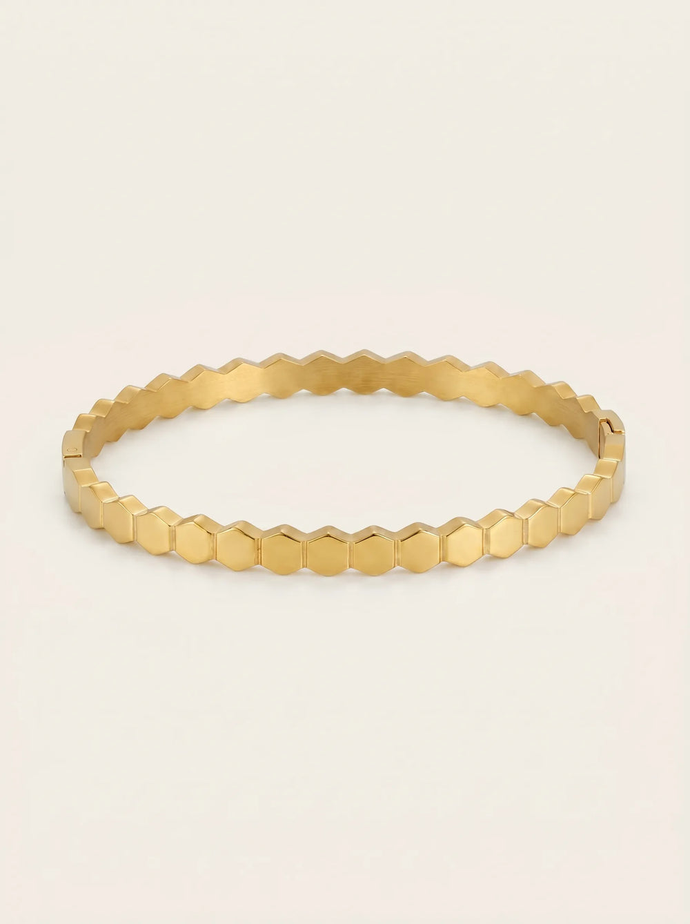 Alvéole Honeycomb 18ct Gold Plated Bangle