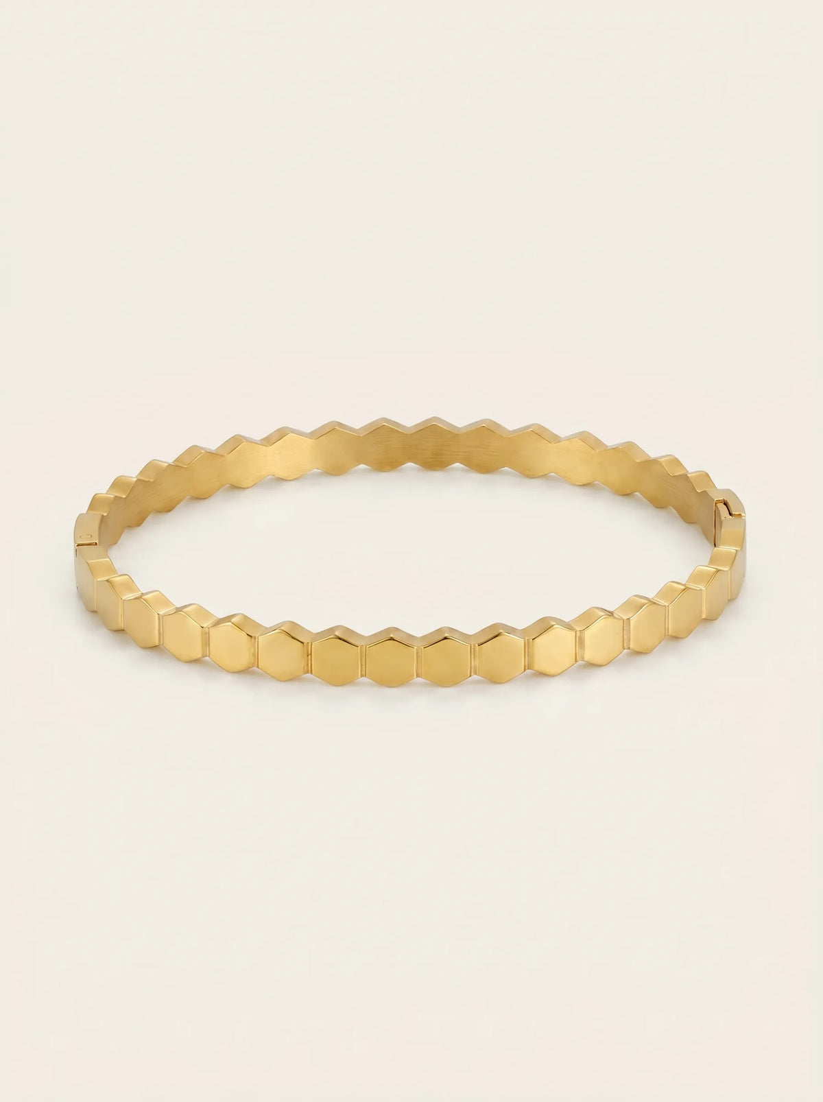 Alvéole Honeycomb 18ct Gold Plated Bangle