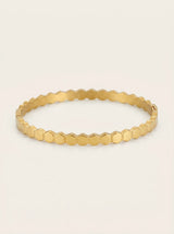 Alvéole Honeycomb 18ct Gold Plated Bangle