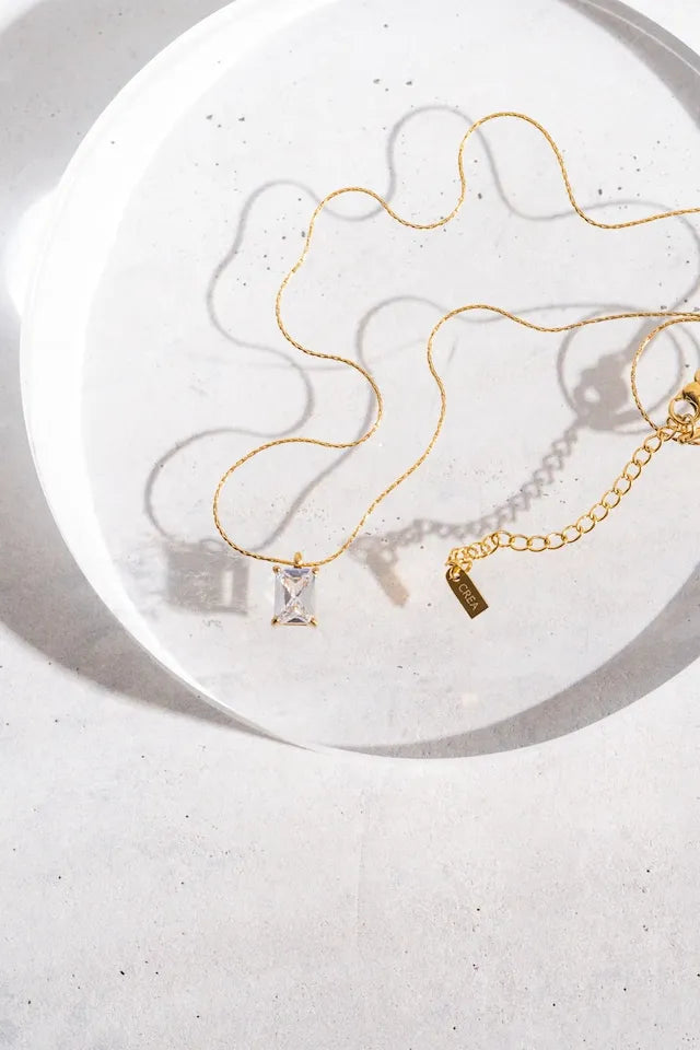 Blanche Diamant Pendant Necklace - 18ct Gold Plated