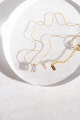 Blanche Diamant Pendant Necklace - 18ct Gold Plated