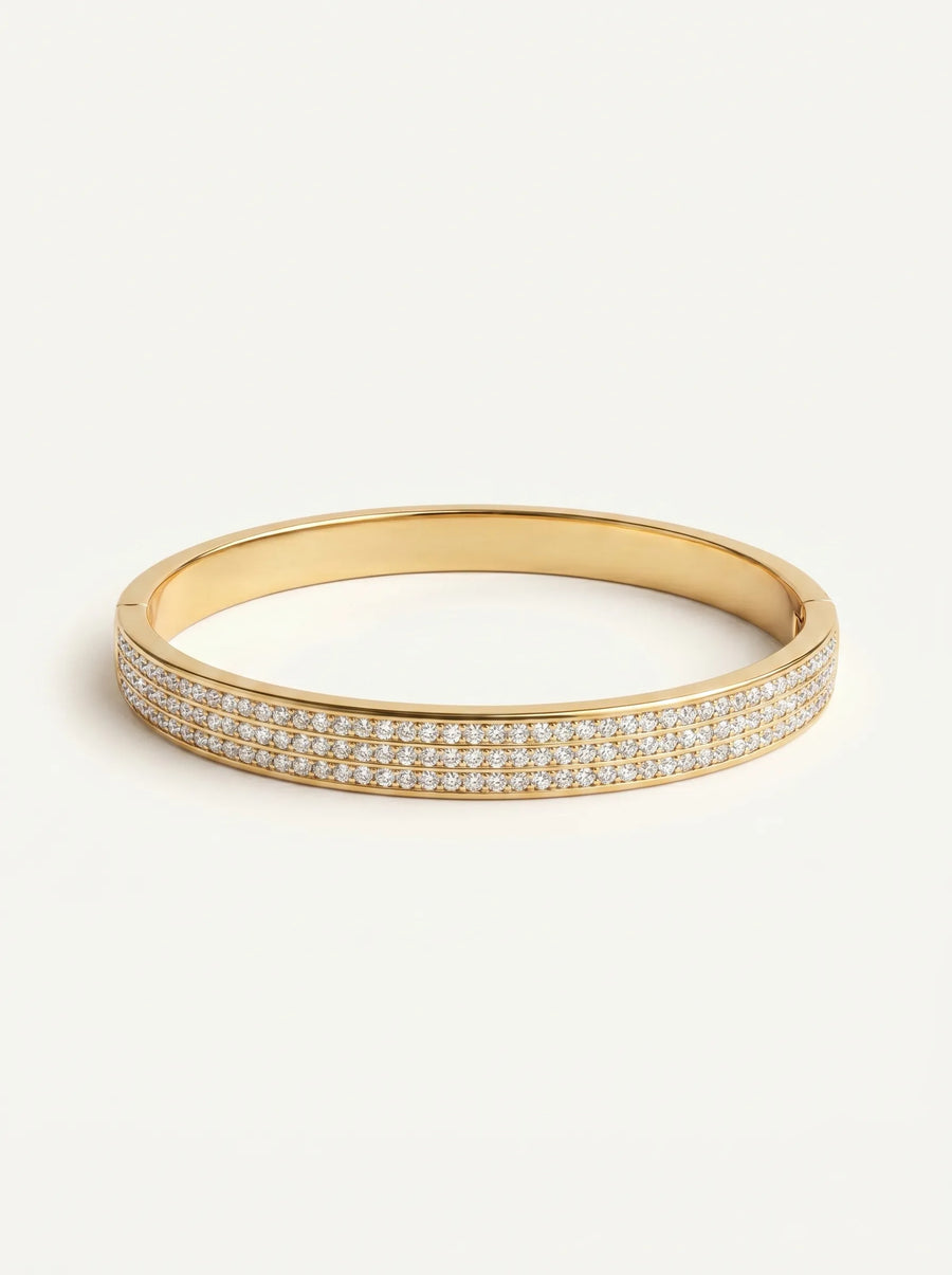 Céleste Diamond Link 18ct Gold Plated Bangle