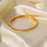 Sillon Crystal 18ct Gold Plated Bangle